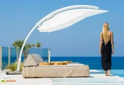 Umbrosa Parasol En Aluminium Aspect Feuille - Icarus Toile Solidum -magasin de mobilier d'extérieur parasol design icarus umbrosa solidum 2