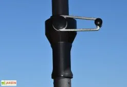 Givex Parasol Rectangulaire 3 Têtes 4,6 M En Aluminium Et Toile Écrue - Wide -magasin de mobilier d'extérieur parasol droit 3 tetes aluminium toile polyester ecru 465cm 3