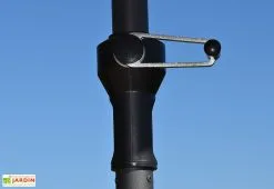 Givex Parasol Rectangulaire 3 Têtes 4,6 M En Aluminium Et Toile Taupe - Wide -magasin de mobilier d'extérieur parasol droit 3 tetes aluminium toile polyester taupe 465cm 1