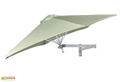 Umbrosa Parasol Mural Rond 270 Cm + Bras Classique - Wallflex Toile Sunbrella