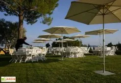 Prostor Parasol Rond Mât Central Aluminium Toile Oléfine Ø 2,70 M -magasin de mobilier d'extérieur parasol rond mat central 270cm p50 2