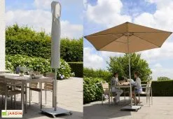 Prostor Parasol Rond Mât Central Aluminium Toile Oléfine Ø 2,70 M -magasin de mobilier d'extérieur parasol rond mat central 270cm p50 6