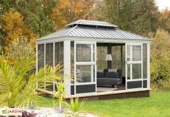 magasin de mobilier d'extérieur -magasin de mobilier d'extérieur pavillon ferme aluminium 3x4m bolata sojag