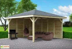 Solid Pavillon De Jardin En Bois D’épicéa Traité Autoclave - Kiosk 14,75 M²