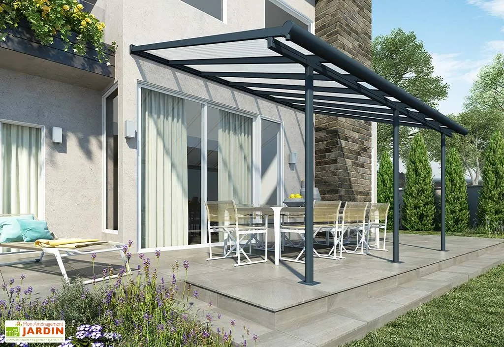 Canopia Pergola Adossée En Aluminium Et Polycarbonate 295 Cm – Sierra 1 Canopia Pergola Adossée En Aluminium Et Polycarbonate 295 Cm – Sierra
