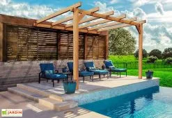 Maderland Pergola Adossée En Bois D'Europe Du Nord Lamellé Collé - Andorra