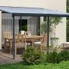 Forest Style Pergola Adossée En Aluminium Et Polycarbonate 13 M2 – Louis