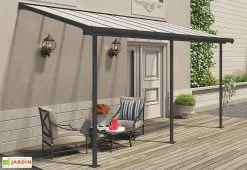 Canopia Pergola Adossée En Aluminium Et Polycarbonate 224 Cm – Sierra -magasin de mobilier d'extérieur pergola alu polycarbonate sierra 2x5 canopia palram