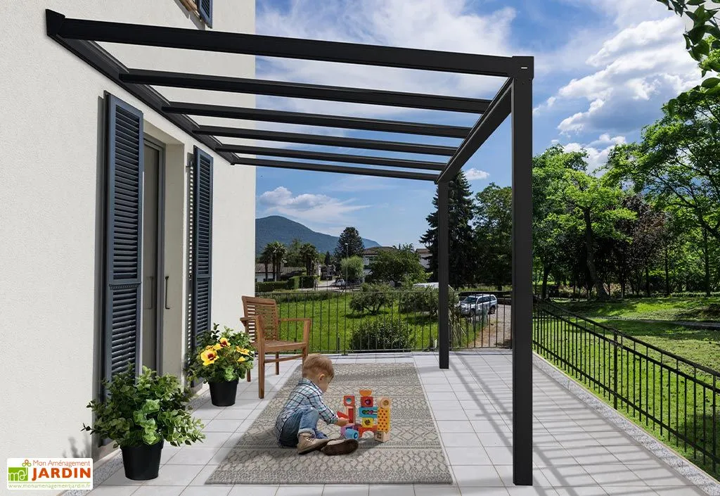 Pergola Aluminium Gris Et Polycarbonate - Stockholm | Palram – Canopia 2 Pergola Aluminium Gris Et Polycarbonate - Stockholm | Palram – Canopia – Image 2