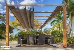 Paragon Pergola En Aluminium Effet Bois Florence 17,67 M² 8 Paragon Pergola En Aluminium Effet Bois Florence 17,67 M² -magasin de mobilier d'extérieur pergola aluminium effet bois florence 17m2 marron