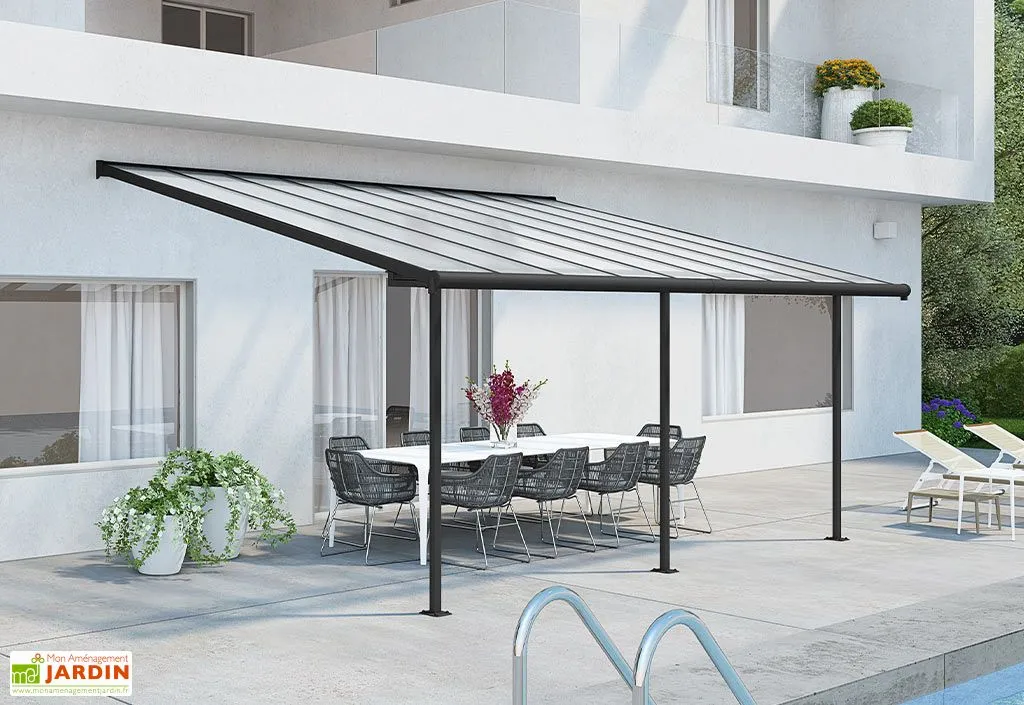 Canopia Pergola Adossée En Aluminium Et Polycarbonate 295 Cm – Sierra 5 Canopia Pergola Adossée En Aluminium Et Polycarbonate 295 Cm – Sierra – Image 5
