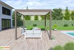 Ombréa Pergola Bioclimatique Ombréa En Aluminium 3 X 4 M Autoportée - Taupe 8 Ombréa Pergola Bioclimatique Ombréa En Aluminium 3 X 4 M Autoportée - Taupe -magasin de mobilier d'extérieur pergola bioclimatique 3x4 ombrea 15 728394