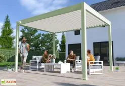 Ombréa Pergola Bioclimatique Ombréa En Aluminium 3 X 4 M Autoportée - Vert Jade -magasin de mobilier d'extérieur pergola bioclimatique 3x4 ombrea 15 728424