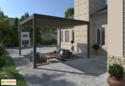 Ombréa Pergola Bioclimatique Ombréa En Aluminium 4 X 4 M Autoportée - Anthracite