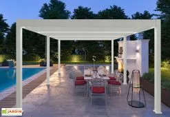 Ombréa Pergola Bioclimatique Ombréa En Aluminium 4 X 6 M Autoportée - Blanche -magasin de mobilier d'extérieur pergola bioclimatique 4x6 blanche alu ombrea 15 728868