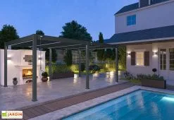 Ombréa Pergola Bioclimatique Ombréa En Aluminium 4 X 6 M Autoportée - Anthracite