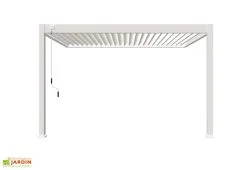 Ombréa Pergola Bioclimatique Ombréa En Aluminium 3 X 4 M Adossée - Blanche -magasin de mobilier d'extérieur pergola bioclimatique adossee 3x4m ombrea 15 729131