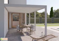 Ombréa Pergola Bioclimatique Ombréa En Aluminium 3 X 6 M Adossée - Blanche
