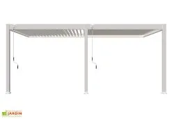 Ombréa Pergola Bioclimatique Ombréa En Aluminium 3 X 6 M Adossée - Blanche -magasin de mobilier d'extérieur pergola bioclimatique adossee 3x6m aluminium blanc ombrea 15 729278