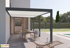 Ombréa Pergola Bioclimatique Ombréa En Aluminium 3 X 6 M Adossée - Anthracite -magasin de mobilier d'extérieur pergola bioclimatique adossee 3x6m anthracite blanche ombrea 15 729339