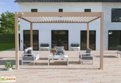 Ombréa Pergola Bioclimatique Ombréa En Aluminium 3 X 4 M Autoportée - Beige Agathe