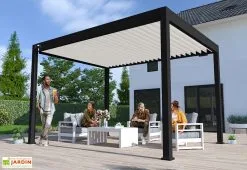 Ombréa Pergola Bioclimatique Ombréa En Aluminium 3 X 4 M Autoportée - Noir Charbon