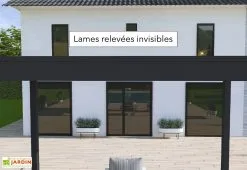 Ombréa Pergola Bioclimatique Ombréa En Aluminium 3 X 4 M Autoportée - Noir Charbon -magasin de mobilier d'extérieur pergola bioclimatique lames invisibles ombrea 15 728288