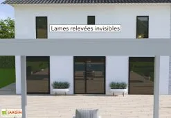 Ombréa Pergola Bioclimatique Ombréa En Aluminium 3 X 4 M Autoportée - Gris Perle -magasin de mobilier d'extérieur pergola bioclimatique lames invisibles ombrea 15 728318