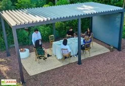 Ombréa Store Latéral Enroulable Pour Pergola Bioclimatique Ombrea – 3 M -magasin de mobilier d'extérieur pergola bioclimatique ventelles orientables aluminium 1