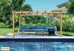 Maderland Pergola Autoportée En Bois D'Europe Du Nord Lamellé Collé - Valencia