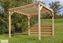 Mon Petit Potager Pergola Modulable En Bois Douglas 2,90 X 2,90 M 9 Mon Petit Potager Pergola Modulable En Bois Douglas 2,90 X 2,90 M -magasin de mobilier d'extérieur pergola bois modulable 1 paroi mon petit potager