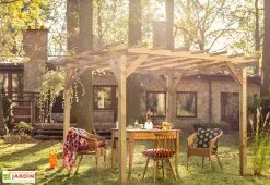 Jagram Pergola En Bois Traité Sous Pression – 300 X 300 X 215 Cm