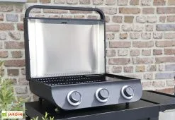 Cook In Garden Barbecue Au Gaz à Poser En Métal – 3 Brûleurs -magasin de mobilier d'extérieur plancha au gaz exterieure