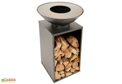 Redfire Braséro Plancha D’extérieur Avec Plaque De Cuisson En Acier - ø 60 Cm -magasin de mobilier d'extérieur plancha barbecue acier