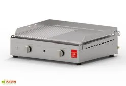 Pla.Net Plancha Gaz Inox 2 Brûleurs Plaque Rainurée 53x40 Cm – CHEF 55 XLR