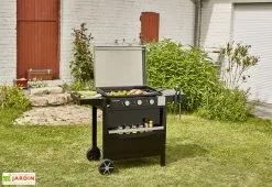 Cook In Garden Plancha à Gaz 3 Brûleurs Sur Chariot En Métal Finesta -magasin de mobilier d'extérieur plancha gaz chariot finesta 1