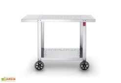 Pla.Net Plancha à Gaz En Inox Alfa 600 (40 X 60 Cm) + Chariot Et Housse -magasin de mobilier d'extérieur plancha gaz inox alfa 600 chariot housse 1