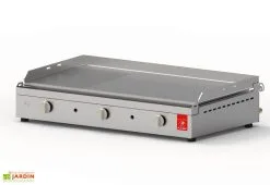 Pla.Net Plancha Gaz Inox 3 Brûleurs Plaque Rainurée 79x40 Cm – CHEF 80 XLR
