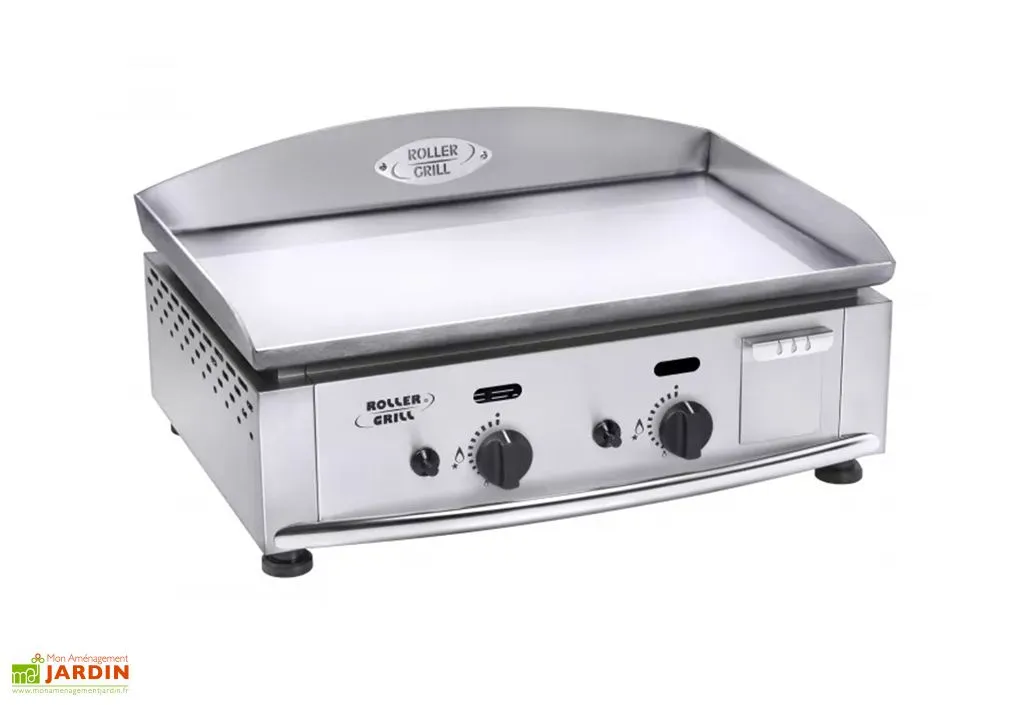 ROLLER GRILL Plancha à Gaz En Inox 2 Brûleurs 5,5 KW - 59 X 38 Cm 1 ROLLER GRILL Plancha à Gaz En Inox 2 Brûleurs 5,5 KW - 59 X 38 Cm