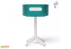 Aluvy Braséro Sur Pieds En Fonte D’aluminium - Sam -magasin de mobilier d'extérieur plancha inox sur pieds turquoise