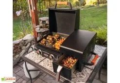 Plancha à Gaz 2 Brûleurs 12,5 KW + Friteuse à Air Blackstone AR 17’’ 7 Plancha à Gaz 2 Brûleurs 12,5 KW + Friteuse à Air Blackstone AR 17’’ -magasin de mobilier d'extérieur plancha jardin friteuse blackstone