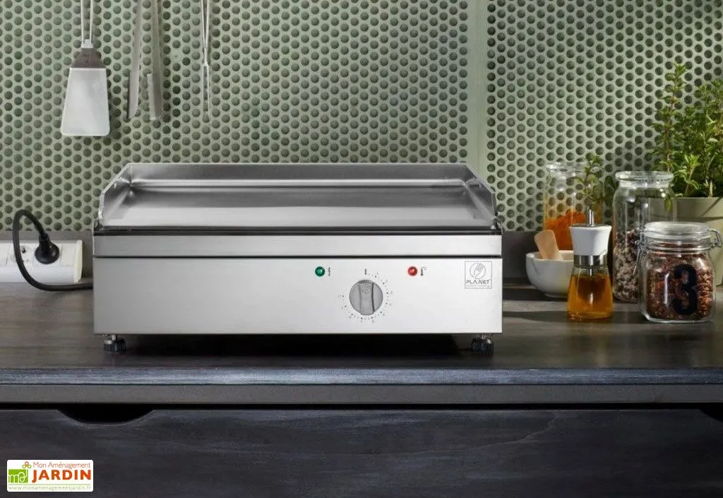 Pla.Net Plancha électrique En Inox Avec Couvercle Amovible + Chariot Fermé Et Housse De Protection 2 Pla.Net Plancha électrique En Inox Avec Couvercle Amovible + Chariot Fermé Et Housse De Protection – Image 2