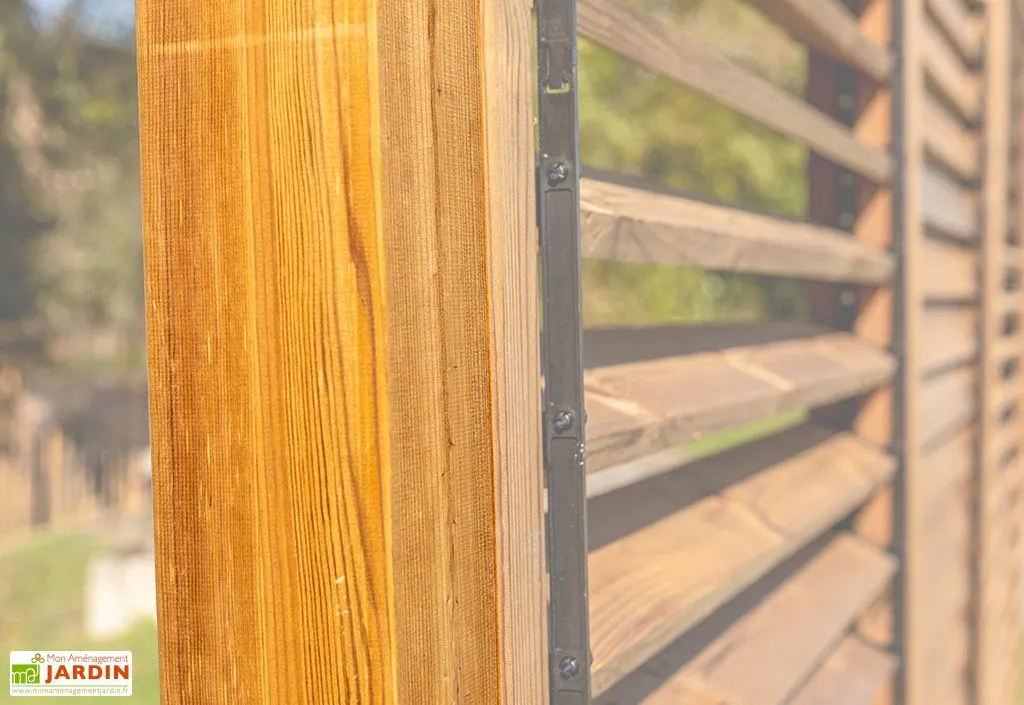 Habrita Poteau Pour Panneau Brise-Vue En Bois Traité THT (la Pièce) 2 Habrita Poteau Pour Panneau Brise-Vue En Bois Traité THT (la Pièce) – Image 2