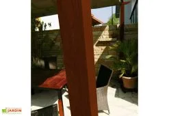 Paragon Pergola En Aluminium Effet Bois Florence 17,67 M² 11 Paragon Pergola En Aluminium Effet Bois Florence 17,67 M² -magasin de mobilier d'extérieur poteau pergola aluminium effet bois florence 17m2 marron fonce