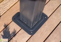 Sojag Tonnelle En Aluminium Autoportée 6 X 3,5 M Avec Toiture Acier - Marsala -magasin de mobilier d'extérieur poteau pergola aluminium sojag sj09700 6x4m