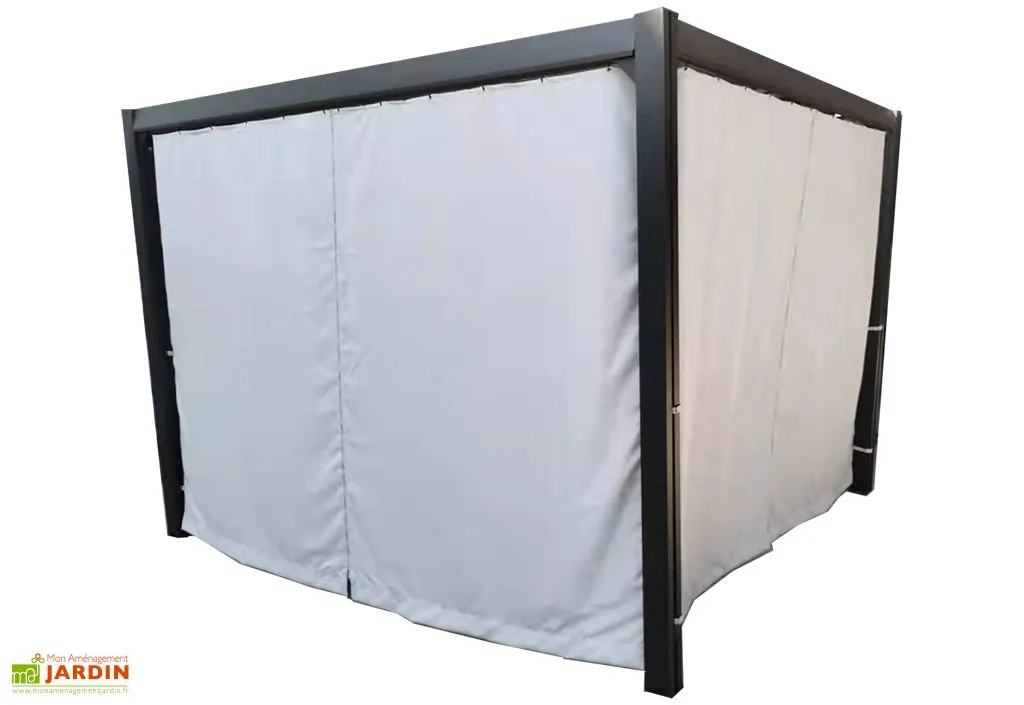 COULEURS DU MONDE Rideaux Coulissants Pour Pergola Bioclimatique Newport 2 COULEURS DU MONDE Rideaux Coulissants Pour Pergola Bioclimatique Newport – Image 2