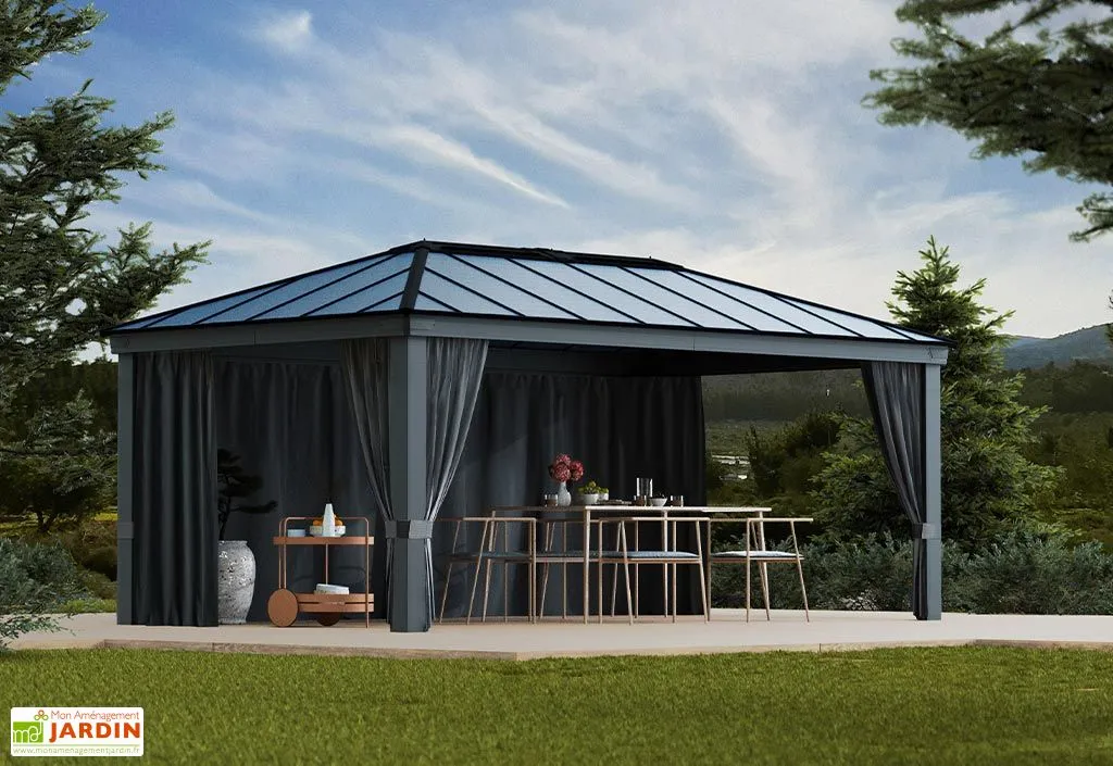 Canopia Rideaux En Polyester Pour Pergola Dallas Palram – Lot De 4 2 Canopia Rideaux En Polyester Pour Pergola Dallas Palram – Lot De 4 – Image 2