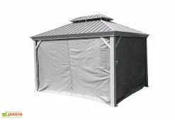 magasin de mobilier d'extérieur 14 Rideaux En Polyester Pour Tonnelle Sojag Messina 17,53 M² - Champagne