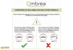 Ombréa Kit éclairage Pour Pergola Ombréa 2 Lames – 3 M -magasin de mobilier d'extérieur schema kit lampes led