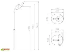 Phormalab Lampadaire Infrarouge Avec Tige Arc Court 2000W (4 Coloris) -magasin de mobilier d'extérieur schema lampadaire simple court